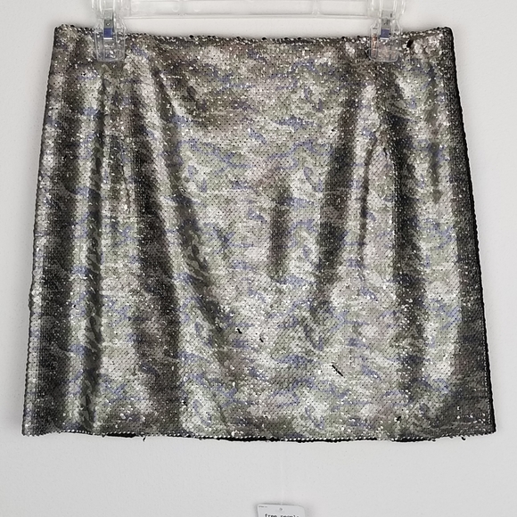 Free People Size 6 Camo Skinny Sequin Mini Skirt - Picture 3 of 10